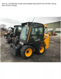 JCB 155   175 Skid Steer Loader Service Repair Manual (S/N: from 2575651 and up   from 2575701 and - up preview