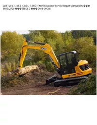 JCB 100 C-1  85 Z-1  86 C-1  90 Z-1 Mini Excavator Service Repair Manual (EN  9813/2700  ISSUE 2  - 2016-09-28 preview