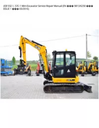 JCB 55Z-1  57C-1 Mini Excavator Service Repair Manual (EN  9813/6250  ISSUE 1  - 03/2016 preview