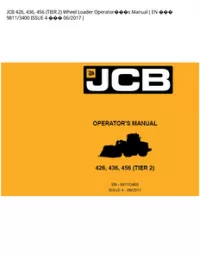 JCB 426  436  456 (TIER 2) Wheel Loader Operators Manual ( EN  9811/3400 ISSUE 4  06/2017 -  preview