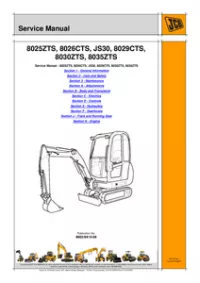 JCB 8025ZTS  8026CTS  JS30  8029CTS  8030ZTS  8035ZTS Compact Excavator Service Repair Manual preview