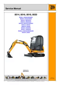 JCB 8014 8016 8018 8020 Mini Excavator Service Repair Workshop Manual preview