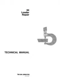 John Deere 84 Loader Service Manual - TM1398 preview