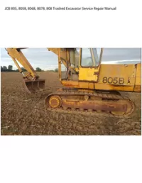 JCB 805  8058  8068  8078  808 Tracked Excavator Service Repair Manual preview