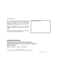JCB 225  225T  260  260T  280  300  300T  330  320T SKID STEER LOADER Operator Manual (1745010 and - up preview
