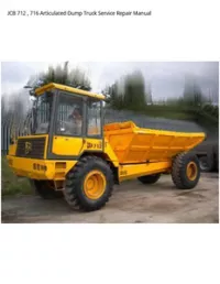 JCB 712   716 Articulated Dump Truck Service Repair Manual preview
