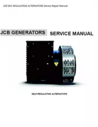 JCB SELF-REGULATING ALTERNATORS Service Repair Manual preview