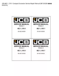 JCB 48Z-1  51R-1 Compact Excavator Service Repair Manual (9813/6200  - 03/2016 preview