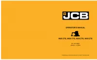 JCB 8025 ZTS  8026 CTS  8030 ZTS  8035 ZTS Compact Excavator Operators Manual (EN  9811/9950 ISSUE 4  - 11/2016 preview
