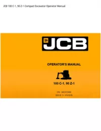 JCB 100 C-1  90 Z-1 Compact Excavator Operator Manual preview