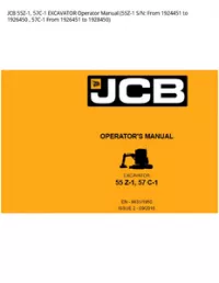 JCB 55Z-1  57C-1 EXCAVATOR Operator Manual (55Z-1 S/N: From 1924451 to 1926450   57C-1 From 1926451 to - 1928450 preview