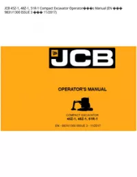 JCB 45Z-1  48Z-1  51R-1 Compact Excavator Operators Manual (EN  9831/1300 ISSUE 3  - 11/2017 preview