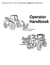 JCB PlaceAce 530-110  530-120 Loadall Operators Manual - 9801/7931 preview