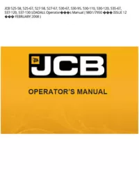 JCB 525-58  525-67  527-58  527-67  530-67  530-95  530-110  530-120  535-67  537-120  537-130 LOADALL Operators Manual ( 9801/7950  ISSUE 12  FEBRUARY 2008 -  preview