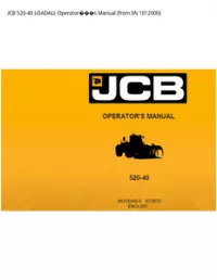 JCB 520-40 LOADALL Operators Manual (from SN - 1012000 preview