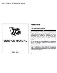 JCB SD55 Axles Service Repair Manual preview