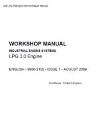JCB LPG 3.0 Engine Service Repair Manual preview