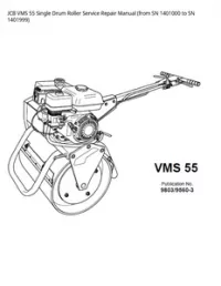 JCB VMS 55 Single Drum Roller Service Repair Manual (from SN 1401000 to SN - 1401999 preview