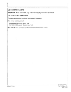 John Deere 493D Feller-Buncher service manual