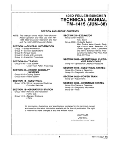 John Deere 493D Feller-Buncher manual pdf