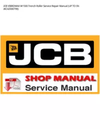 JCB VIBROMAX W1500 Trench Roller Service Repair Manual (UP TO SN - JKC42000799 preview