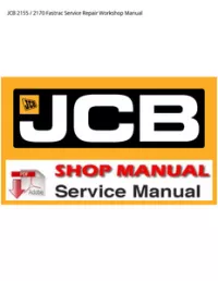 JCB 2155 / 2170 Fastrac Service Repair Workshop Manual preview