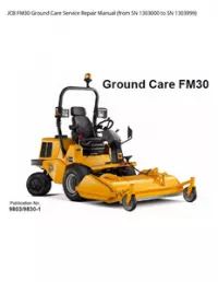 JCB FM30 Ground Care Service Repair Manual (from SN 1303000 to SN - 1303999 preview