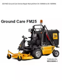 JCB FM25 Ground Care Service Repair Manual (from SN 1069600 to SN - 1069999 preview
