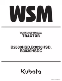 2006 Kubota WSM B2630HSD,B3030HSD,B3030HSDC Tractor Service Repair Workshop Manual - English preview