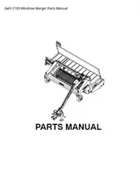 Gehl 2109 Windrow Merger Parts Manual preview