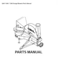 Gehl 1540 / 1580 Forage Blowers Parts Manual preview