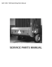 Gehl 1400 / 1800 Quick Wrap Parts Manual preview