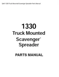 Gehl 1330 Truck Mounted Scavenger Spreader Parts Manual preview