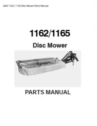 Gehl 1162 / 1165 Disc Mower Parts Manual preview