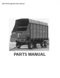 Gehl 970 Forage Box Parts Manual preview