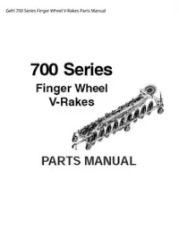 Gehl 700 Series Finger Wheel V-Rakes Parts Manual preview
