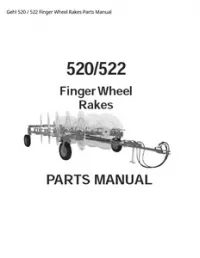 Gehl 520 / 522 Finger Wheel Rakes Parts Manual preview