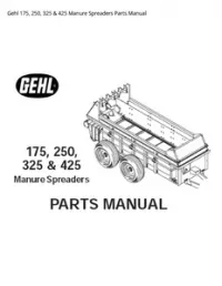 Gehl 175  250  325 & 425 Manure Spreaders Parts Manual preview