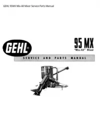 GEHL 95MX Mix-All Mixer Service Parts Manual preview