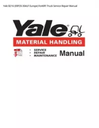 Yale B216 (ERP20-30ALF Europe) Forklift Truck Service Repair Manual preview
