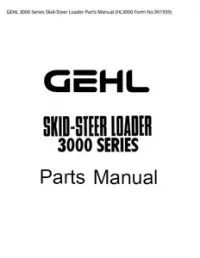 GEHL 3000 Series Skid-Steer Loader Parts Manual (HL3000 Form - No.901939 preview