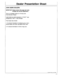 John Deere 643 Feller-Buncher manual