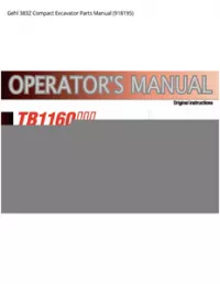Gehl 383Z Compact Excavator Parts Manual - 918195 preview