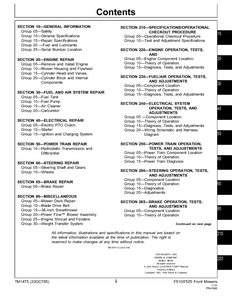 John Deere F510 Front Mower service manual
