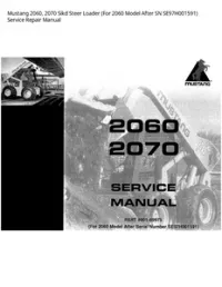 Mustang 2060  2070 Sikd Steer Loader (For 2060 Model After SN SE97H001591) Service Repair Manual preview