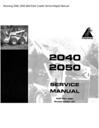 Mustang 2040  2050 Sikd Steer Loader Service Repair Manual preview