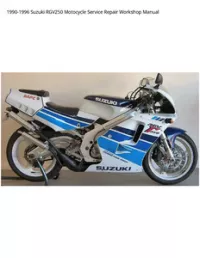 1990-1996 Suzuki RGV250 Motocycle Service Repair Workshop Manual preview
