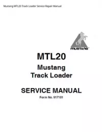 Mustang MTL20 Track Loader Service Repair Manual preview