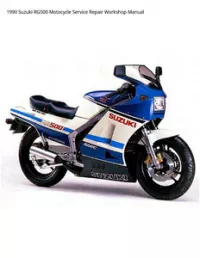 1990 Suzuki RG500 Motocycle Service Repair Workshop Manual preview