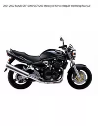 2001-2002 Suzuki GSF1200S/GSF1200 Motocycle Service Repair Workshop Manual preview